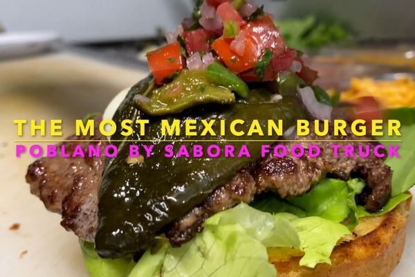 The poblano burguer by sabora food truck in asheville FI asheville multicultural