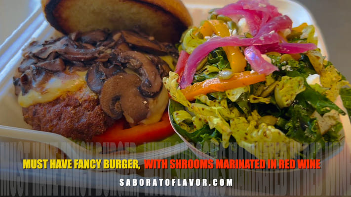 Fancy burguer from sabora food truck asheville multicultural