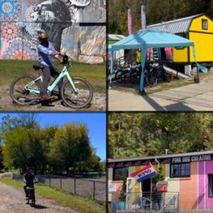 Bicking the rivers arts disctrict in asheville