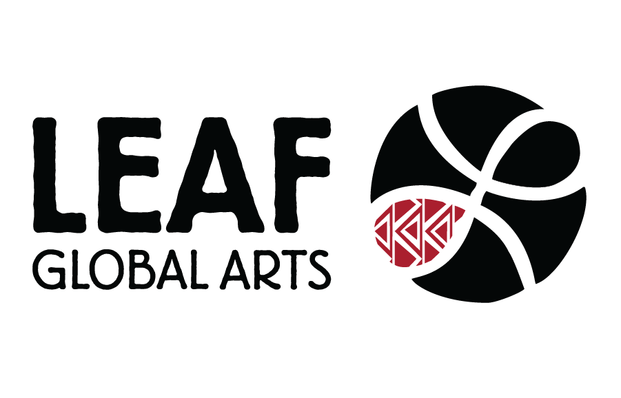 LEAFGlobalArts 2022 Logo Horizontal Black Red