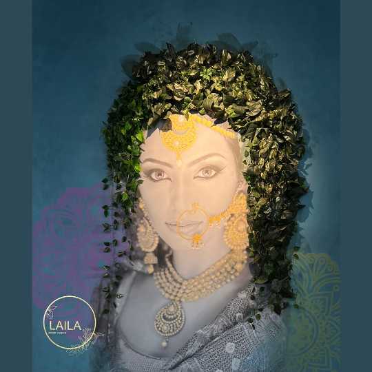 Laila Indian Cuisine Asheville Lady Wall painting