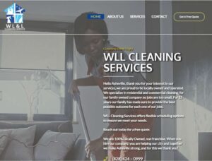 Diseño de Páginas web Asheville WLL cleaning services