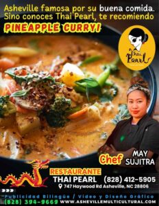 Diseno grafico Poster Asheville Multicultural Publicidad Bilingue Restaurante Thai Pearl 1 jpg